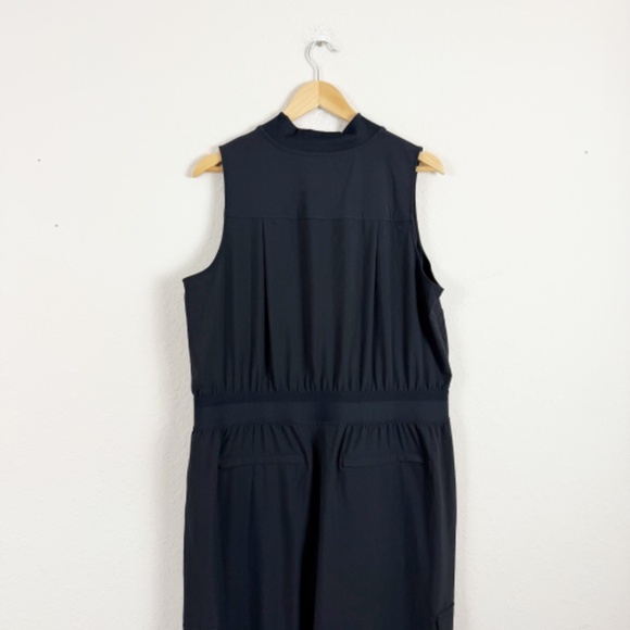 Athleta Brooklyn Black Utility Jumpsuit Size 16 - Picture 6 of 6